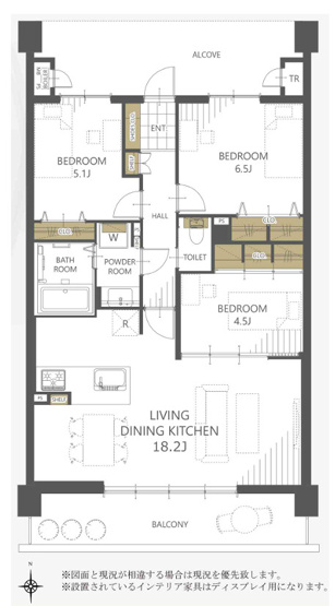【間取り】 | ライオンズマンション鴻池新田 | 【南向き☆3LDK】室内水廻り設備一新！建具新調、給水管・給湯管も交換済み、フルリノベーション済み物件☆食洗機・浴室乾燥機完備☆安心のアフターサービス保証付き☆24時間365日緊急対応サービス付き☆