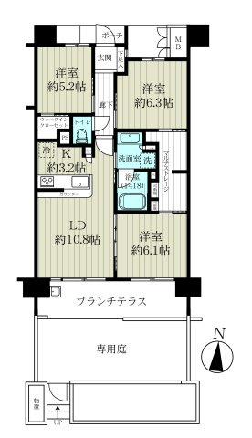 アネージュ鮎川イーストヴィラの間取り