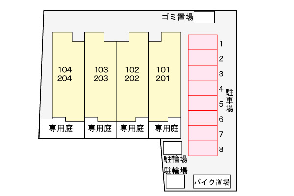 グリーンウッドⅢの区画図