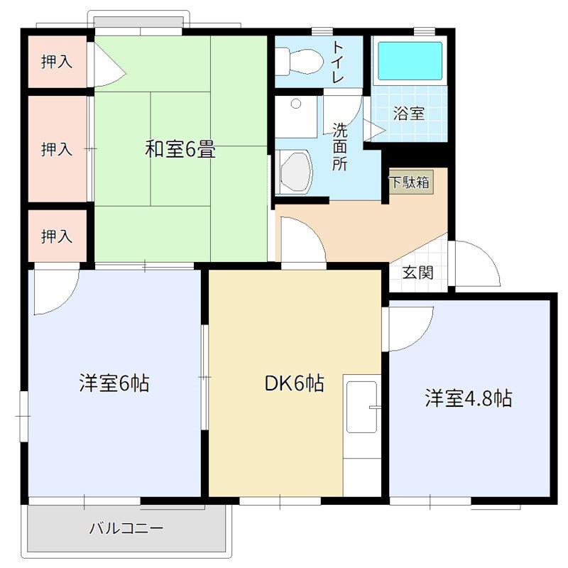 メゾン桐ケ窪Bの間取り