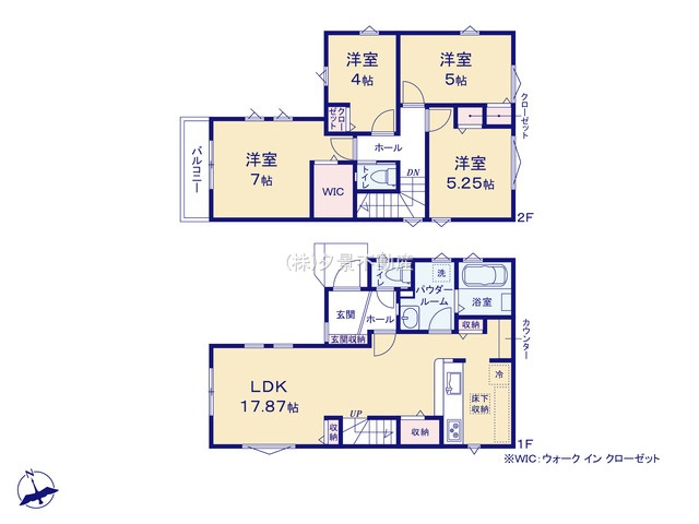 《仲介手数料無料》志木市柏町１丁目18-15新築一戸建てFITの間取り