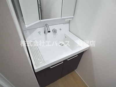 【独立洗面台】 | 市原市アパート | 独立洗面台、小物を置くことができて便利です