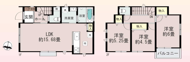 【間取り】 | 福岡市東区青葉6丁目　B号棟（全2棟）【仲介手数料無料・0円】 | 平日、土日祝日もお好きな日時にご見学可能です。お気軽にお問合せ下さい。