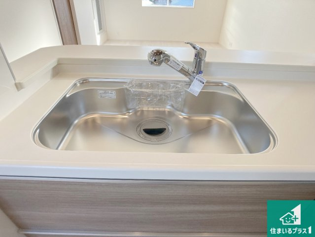 明石市松江　新築一戸建ての設備|広々としたシンクで食器洗いも楽々！