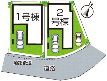 明石市松江　新築一戸建ての区画図|全２区画
