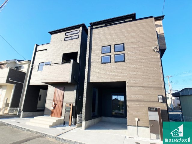 明石市松江　新築一戸建ての外観|お客様に長く安心して住んでいだだける事にこだわった家づくり！住んでからのアフターサービスにもしっかりと取り組んでいます！