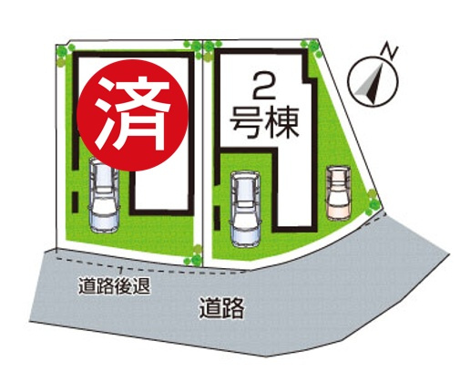 明石市松江　新築一戸建ての区画図|全２区画