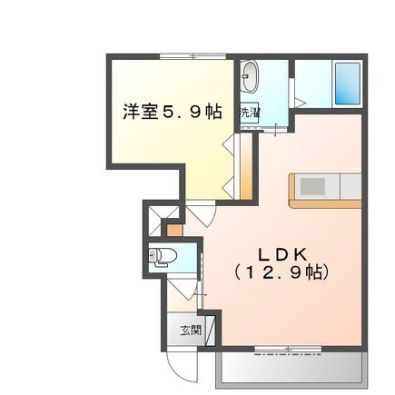 クレアハイムⅡの間取り|パース写真