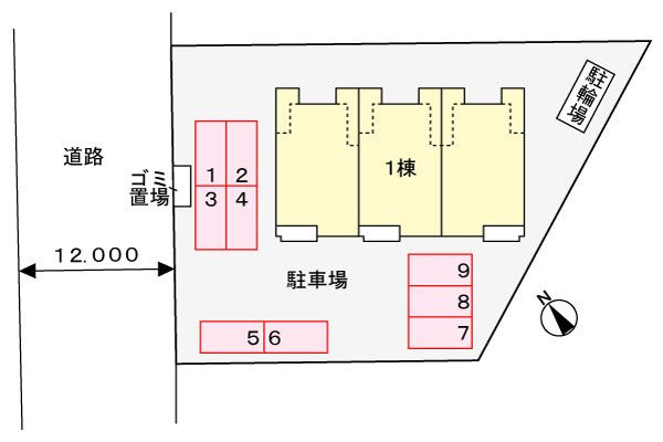 プルメリアの駐車場