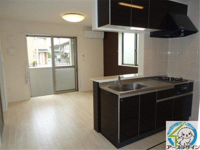 サンコート北在家のキッチン|パース写真