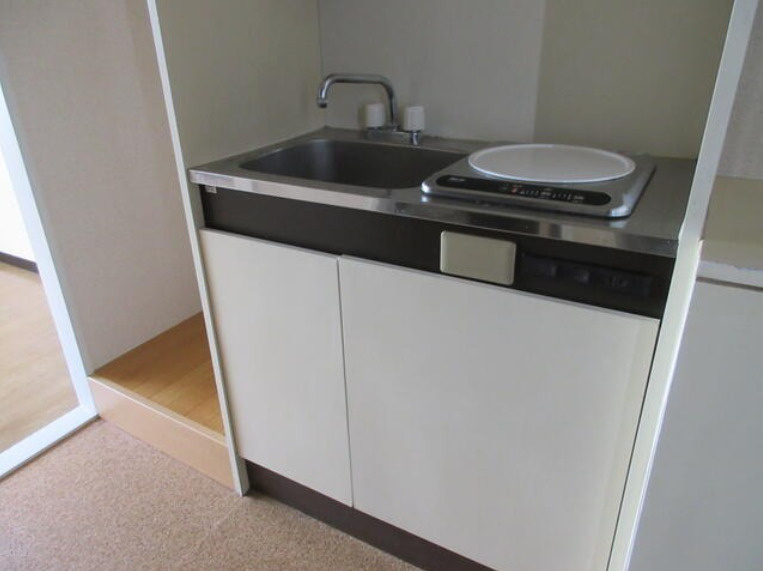 用賀山浦ビル　ペット相談　室内洗濯機置場　TVドアフォンのキッチン