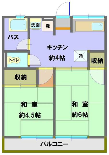 ２Ｋ　バス・トイレ別