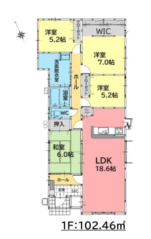古賀市久保第2-7棟（2号棟）の区画図|配置図(2号棟)