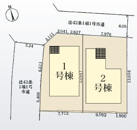 船橋市夏見台１丁目の区画図