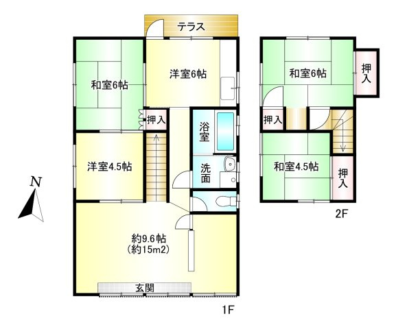 御所市大字玉手の間取り|居宅・店舗　土地面積：132.25ｍ2　建物面積：86.94ｍ2　