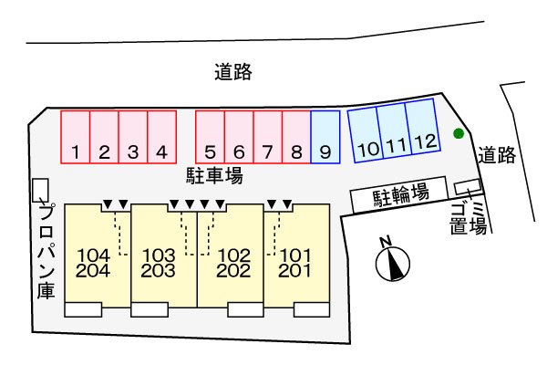 ヒルハウスガーデンの区画図