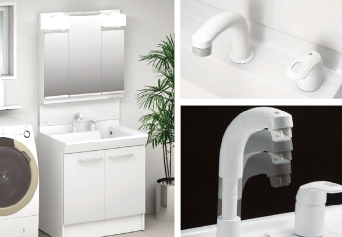 ガーデンコート宝積寺　全3区画のその他|○洗面化粧台○
便利でエコな機能を搭載。スキマなし排水口、エコハンドル、くもり止めコートなど便利でエコな機能が、毎日の快適性を高めます。 