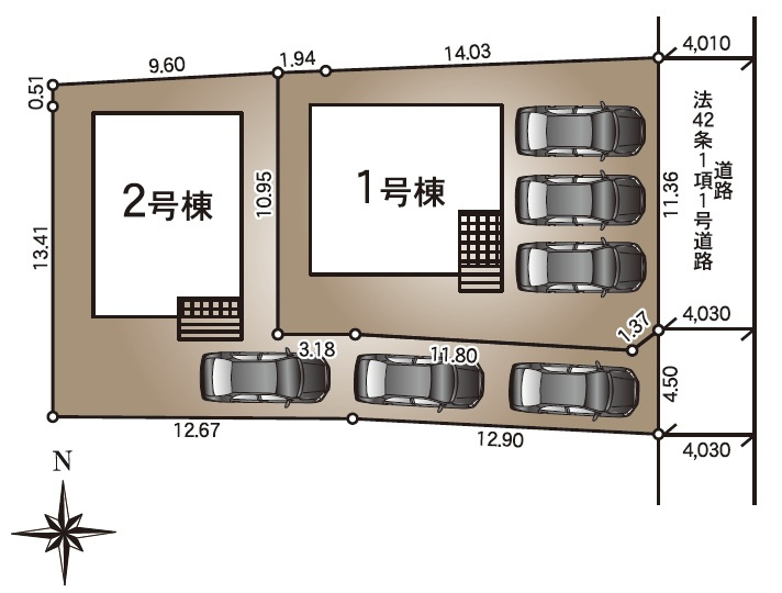 南原　2号棟の間取り