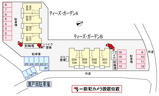 ティーズ・ガーデンBの区画図