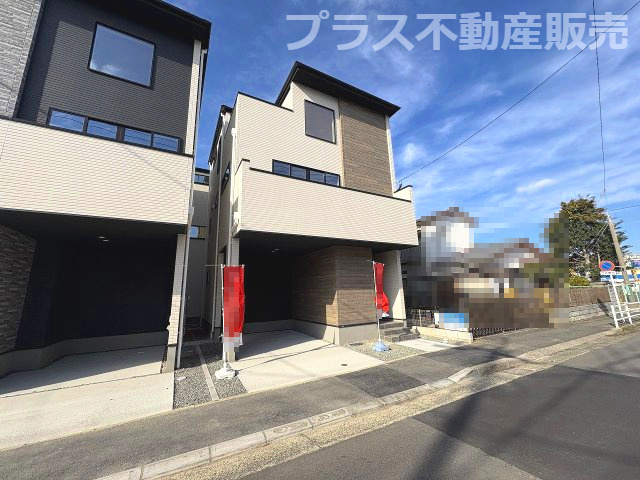 【外観】 | 福岡市西区小戸3丁目4期　2号棟（全3棟）【仲介手数料無料・0円】 | まもなく完成。ご内覧は可能です。ご見学はプラス不動産販売にお任せ下さい。