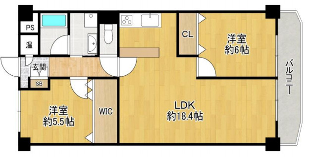 枚方ロイヤルマンションの間取り|■おまたせしました！！リフォーム工事完成しました♪♪
■バルコニーから観覧車が見えます♪♪