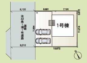 牛久市栄町第4　新築戸建の区画図