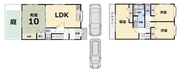 深井東町　戸建の間取り