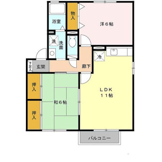 【間取り】 | コーポはおりやＡ棟