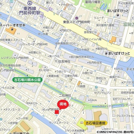 ＬｉｖｅＦｌａｔ門前仲町の地図