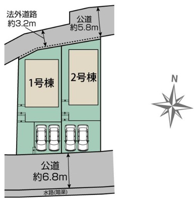 【区画図】 | 藤沢市用田 新築戸建 全2棟