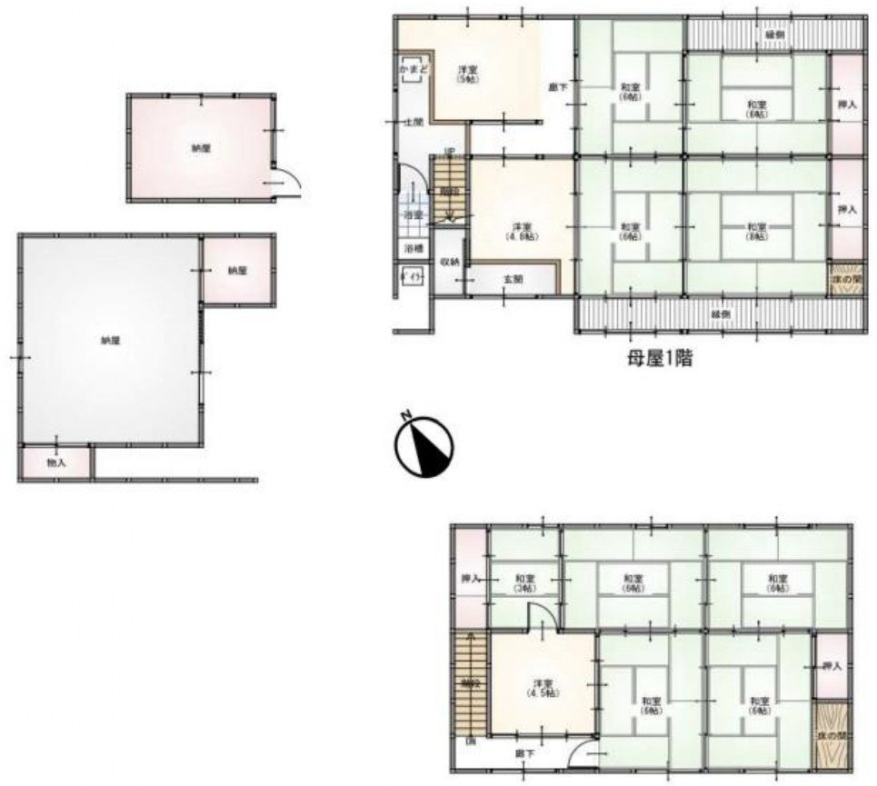 栗東市上砥山　中古戸建ての間取り