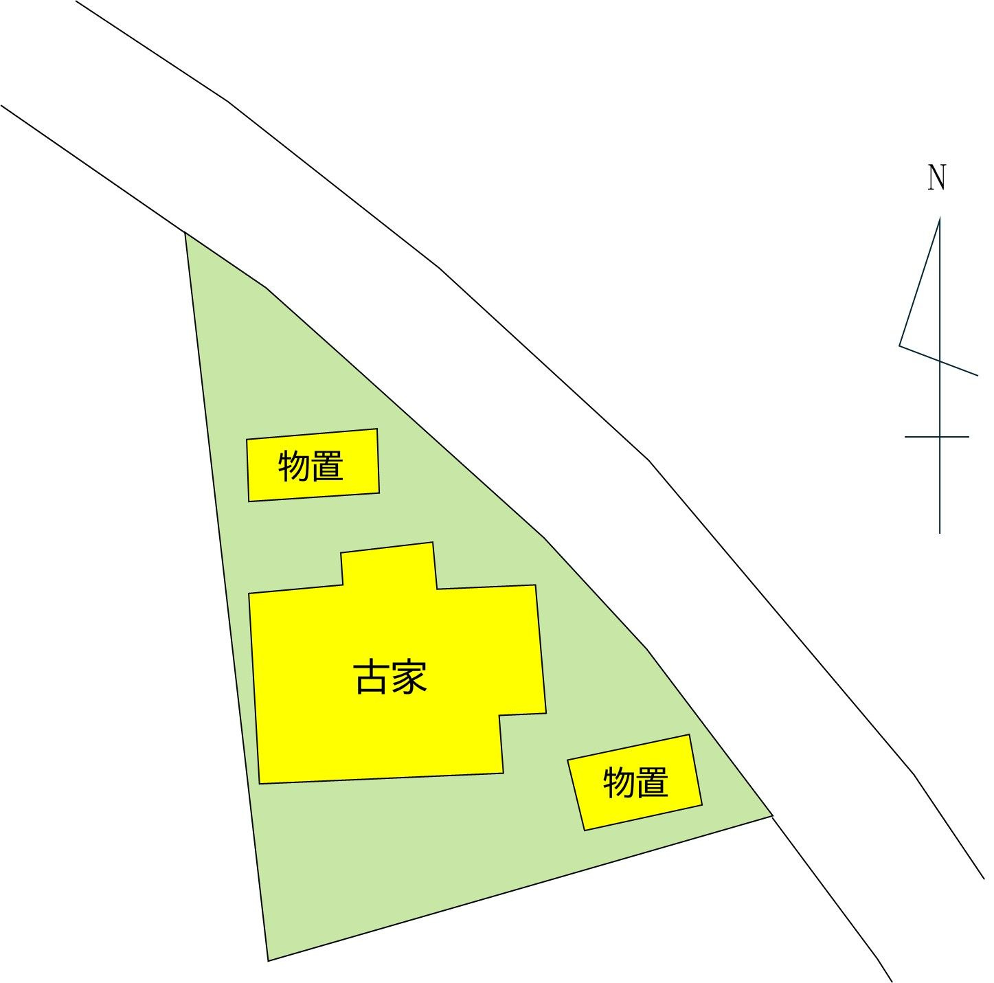 久留米市藤光町　売り土地の区画図