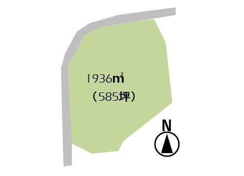 館山市佐野　売地の区画図|■585坪の広大な敷地！