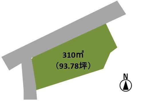 館山市佐野　売地の区画図|海まで車で約8分！