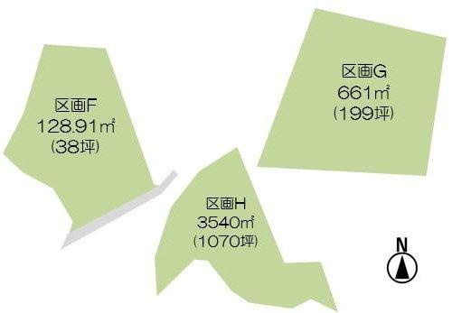 南房総市合戸FGH区画　売地の区画図