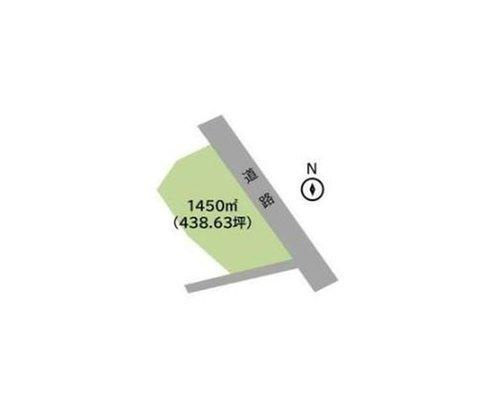 富津市竹岡　売地の土地図|土地面積：１４５０．００平米（４３８．６３坪）