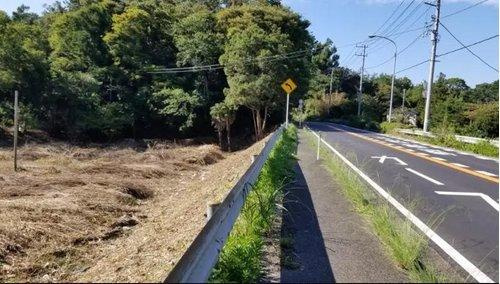 富津市竹岡　売地の前面道路含む現地写真|キャンプやグランピング、ドッグラン等使い方色々