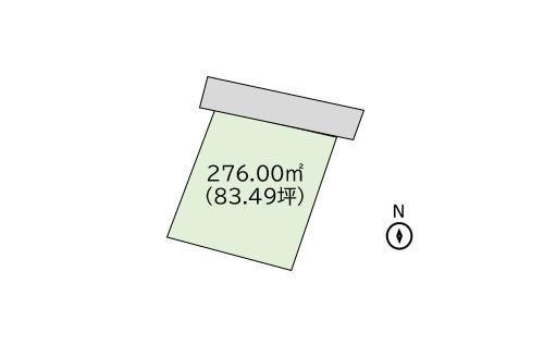 木更津市茅野　中古戸建の区画図|敷地面積：276.00㎡(83.49坪）