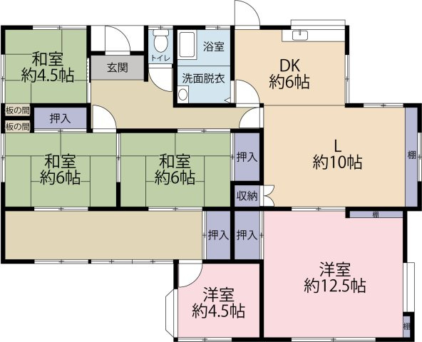 木更津市茅野　中古戸建の間取り|建物面積：121.53㎡(36.76坪)