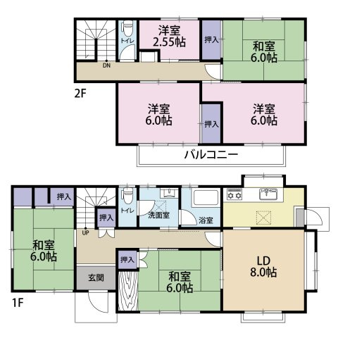 南房総市白浜町滝口　中古戸建の間取り