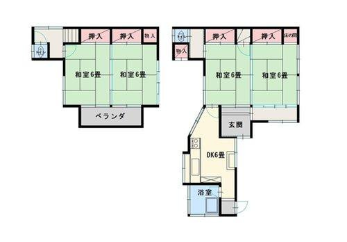 富津市竹岡　中古戸建の間取り