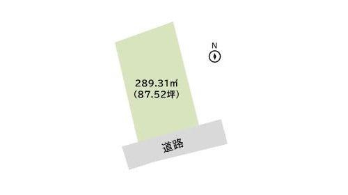 富津市富津　中古戸建の区画図|敷地面積：２８９．３１平米（８７．５２坪）