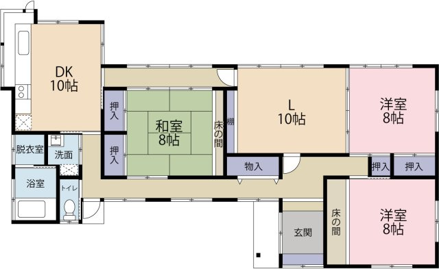 いすみ市岬町三門　中古戸建の間取り