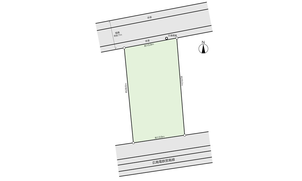 佐伯区楽々園１丁目の土地図