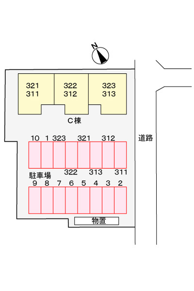 アスペンベールＣの駐車場|駐車場