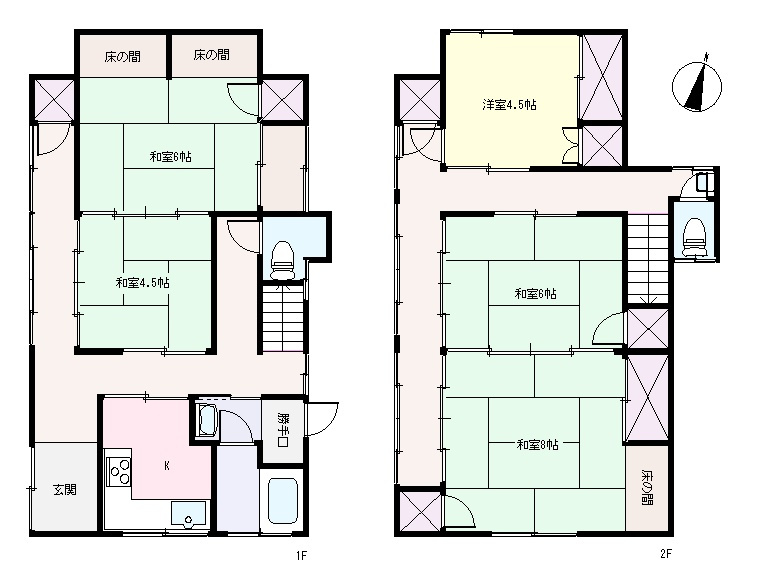 S1744H　須崎中古住宅の間取り