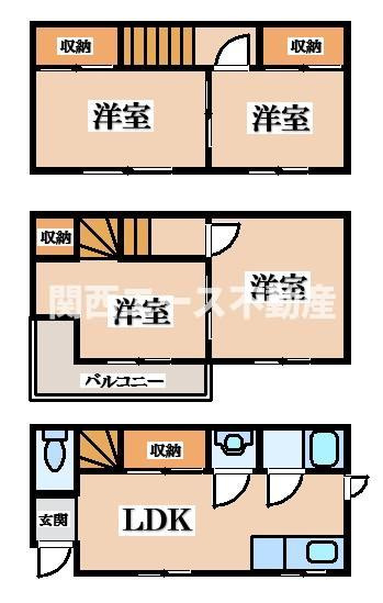 【間取り】 | 池島町4丁目貸家