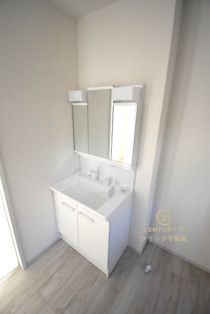 Grace　水戸市小吹町　1期 　限定1棟！の独立洗面台|洗面台は洗練されたシンプルなデザインでお手入れも楽です。