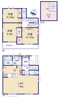 【間取り】 | 【仲介手数料無料！！】府中市浅間町4丁目　新築戸建て（全2棟）B号棟　5790万円 | B号棟　3LDK　土地／109.06㎡（32.99坪）建物／87.56㎡（備蓄倉庫0.41㎡含む）