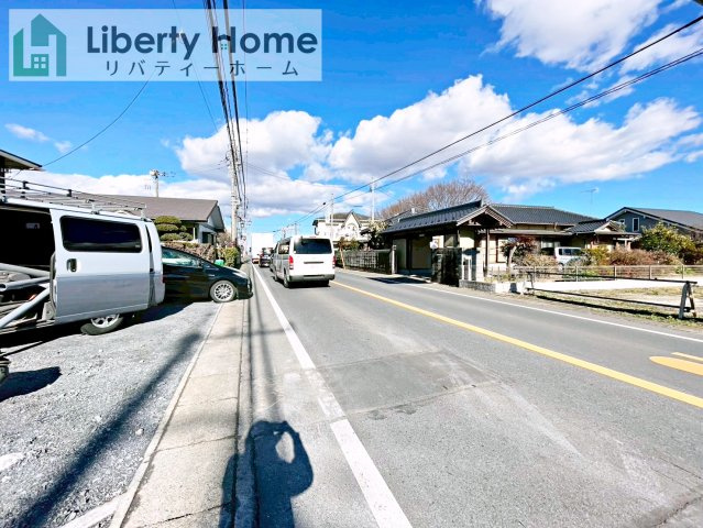 筑西市井上第1　新築戸建　1号棟の前面道路含む現地写真